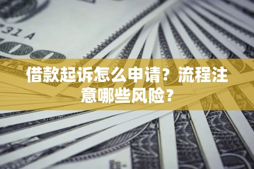 济南借款起诉怎么申请？流程注意哪些风险？